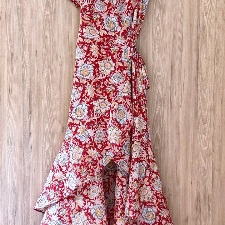 Farah Long Wrap Dress