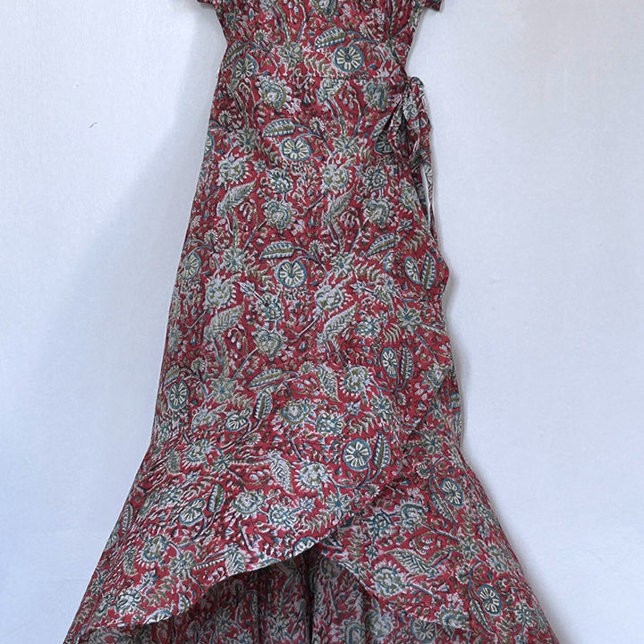 Farah Long Wrap Dress